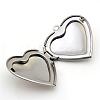 Tarnish Resistant 316 Stainless Steel Photo Locket Pendants STAS-S046-09-3