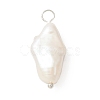 Natural Baroque Pearl Keshi Pearl Pendants PALLOY-JF02132-2