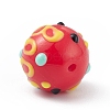 Opaque Painted Glass Beads GLAA-B001-01J-3