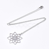 Non-Tarnish 201 Stainless Steel Pendant Necklaces NJEW-T009-JN064-1-45-2