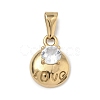 304 Stainless Steel Rhinestone Pendants STAS-A140-05B-G-1