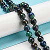 Natural Azurite Beads Strands G-P503-8MM-09-2