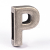 Tibetan Style Alloy Letter Slide Charms X-PALLOY-L170-P-AS-1