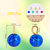 200Pcs Transparent Drawbench Glass Charms PALLOY-GA00030-2