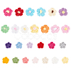 104Pcs 26 Style Peach Blossom & Two Tone Plum Blossom Handmade Crochet Cotton Appliques AJEW-FG0002-46-1