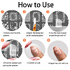 3Pcs Plastic Nail Art Image Templates AJEW-PH0006-64-7