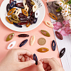 48Pcs Hollow Oval Plastic Cover Scarf Safety Pin JEWB-WH0023-58P-3