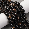 Natural Black Tourmaline Beads Strands G-F666-05A-8mm-5