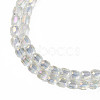 Electroplate Transparent Glass Beads Strands EGLA-N002-32-C04-3