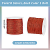 8 Rolls 8 Colors 23M Nylon Braided Cord OCOR-PH0002-62-2