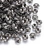 6-Petal Tibetan Style Alloy Flower Bead Caps TIBE-S220-B-RS-2
