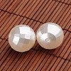 Faceted Round Acrylic Imitation Pearl Beads OACR-O002-3478-2