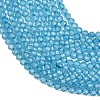 Natural Blue Topaz Beads Strands G-B175-D21-3mm-4