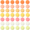 Rubberized Style Imitated Silicone Acrylic Beads MACR-PA0001-06C-03-6
