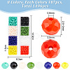 HOBBIESAY 1496Pcs 8 Colors Faceted Rondelle Glass Beads GLAA-HY0001-27-2