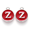 Platinum Plated Alloy Enamel Charms X-ENAM-S118-03Z-P-1