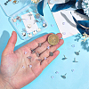 32Pcs Hammered Brass Stud Earring Findings KK-BBC0023-13-3