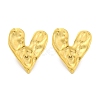 Heart Ion Plating(IP) 304 Stainless Steel Stud Earrings EJEW-H013-34G-1