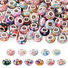 66Pcs 11 Colors Transparent Resin Rondelle European Beads RESI-TA0004-86-1