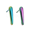 Ion Plating(IP) 304 Stainless Steel Stud Earring Findings STAS-H467-05M-2