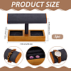 T-Shaped Bar Wood with Velvet Watch Organizer Display Stands with Rectangle Trays for Rings ODIS-PH0009-16A-2