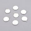 Brass Pendant Cabochon Settings KK-B534-D-S-1
