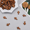 100Pcs Wooden Pendants WOOD-SC0001-38-4