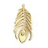 Rack Plating Brass Micro Pave Cubic Zirconia Pendants KK-Q795-08G-1
