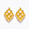 Brass Enamel Pendants KK-T049-055G-05-NF-1