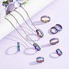 18Pcs 9 Size 201 Stainless Steel Grooved Finger Rings Set for Men Women STAS-UN0045-59A-M-2