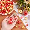 Gradient Round ABS Plastic Imitation Pearl No Hole Beads FIND-PH0007-81-3