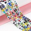 Handmade Evil Eye Lampwork Beads Strands LAMP-F023-A07-2