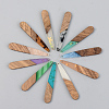Resin & Walnut Wood Pendants X-RESI-S389-039A-1