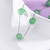 304 Stainless Steel Cat Eye Round Beads Handmade Chain Necklaces for Women NJEW-C073-01P-04-2