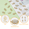 50Pcs UV Plating Alloy Rhinestone Pendants FIND-FH0008-93-5
