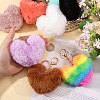 24Pcs Cloth Plush Keychains KEYC-WH0038-68-3