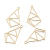 Smooth Surface Alloy Open Back Bezel Pendants PALLOY-S117-153-2
