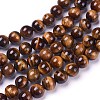 Round Tiger Eye Beads Strands X-Z0RQT012-1