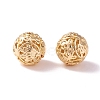 Brass Hollow Round Beads KK-P226-29CG-1