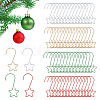 100Pcs 4 Colors Star Stainless Steel Hook Hangers STAS-ME0003-32-1