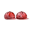 Transparent Spray Painted Glass Beads GLAA-I050-09B-2