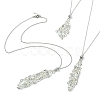 3Pcs 3 Style Brass Macrame Pouch Empty Stone Holder for Pendant Necklaces Making NJEW-AB00027-1