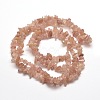 Natural Strawberry Quartz Chip Bead Strands X-G-M205-56-3