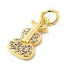 Brass Micro Pave Cubic Zirconia Charms KK-C139-16G-2