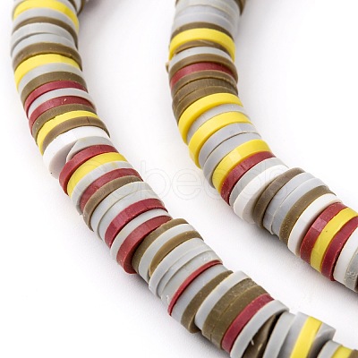 Handmade Polymer Clay Beads Strands CLAY-R089-8mm-T025-1