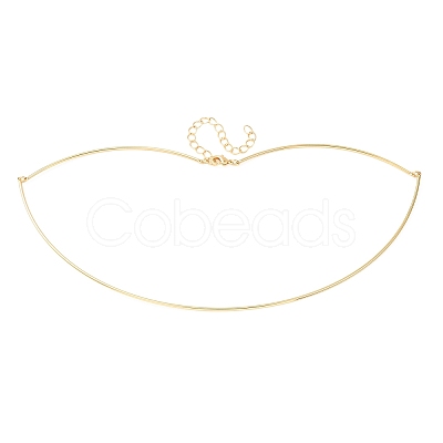 1.5MM Brass Torque Choker Necklaces KK-CBA3297-12G-1