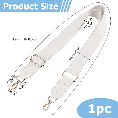 Adjustable Imitation Leather Bag Straps with Zinc Alloy Clasps FIND-WH0126-837B-1