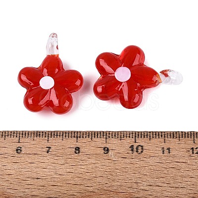 Handmade Lampwork Pendants LAMP-Q039-21G-1