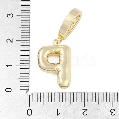 Brass Micro Pave Clear Cubic Zirconia Pendants KK-M289-01P-G-1