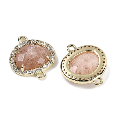 Natural Sunstone Faceted Oval Links G-B126-01G-10-1